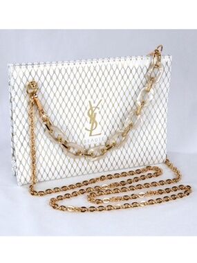 YSL Yves Saint Laurent Bag White Gold NEW